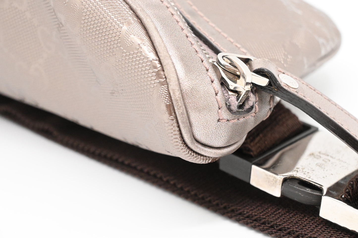 Gucci Bumbag in Silver-Pink Imprime Canvas