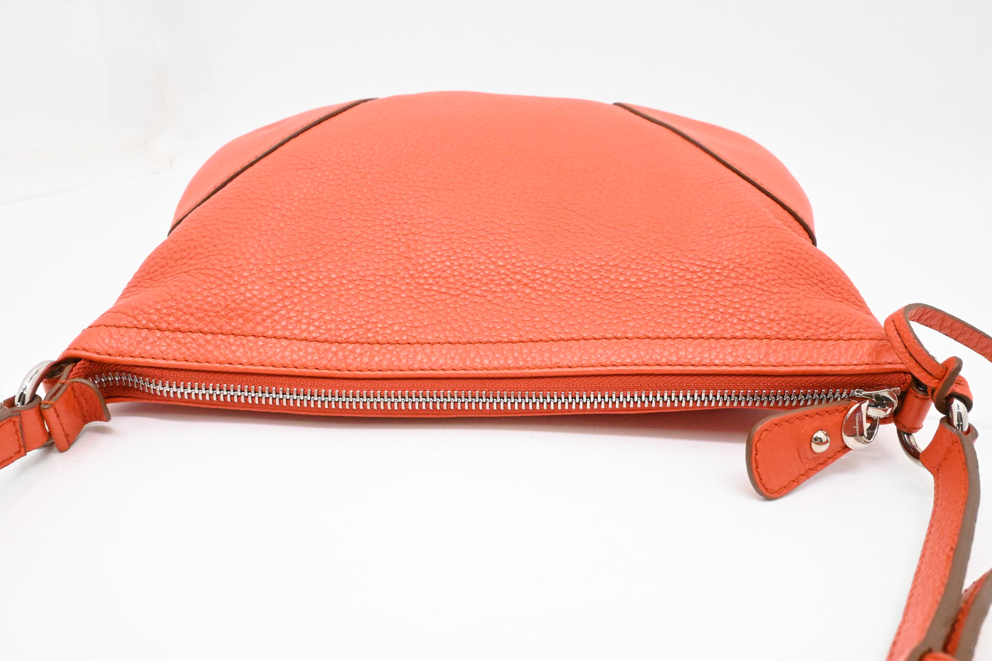 Ferragamo Hobo Shoulder Bag in Orange Leather