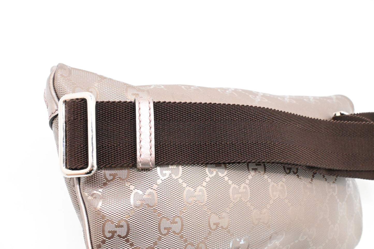 Gucci Bumbag in Silver-Pink Imprime Canvas