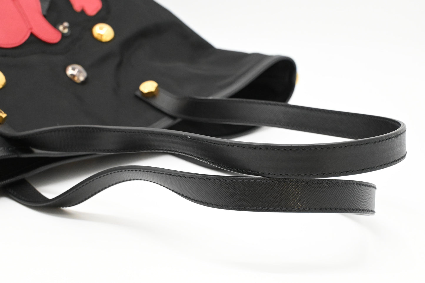 Prada Clown Tote in Black Canvas