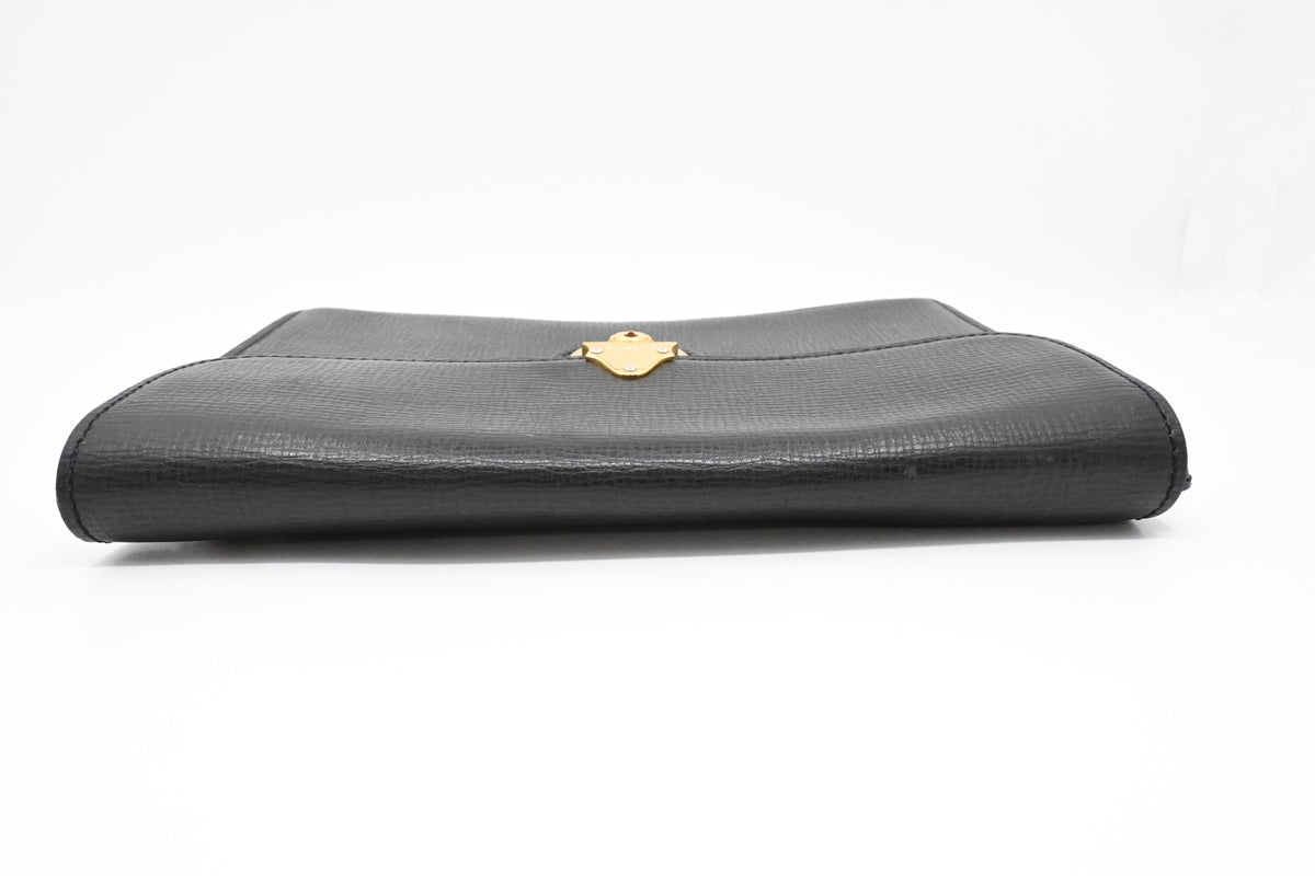 Burberry Clutch Bag in Black Leather