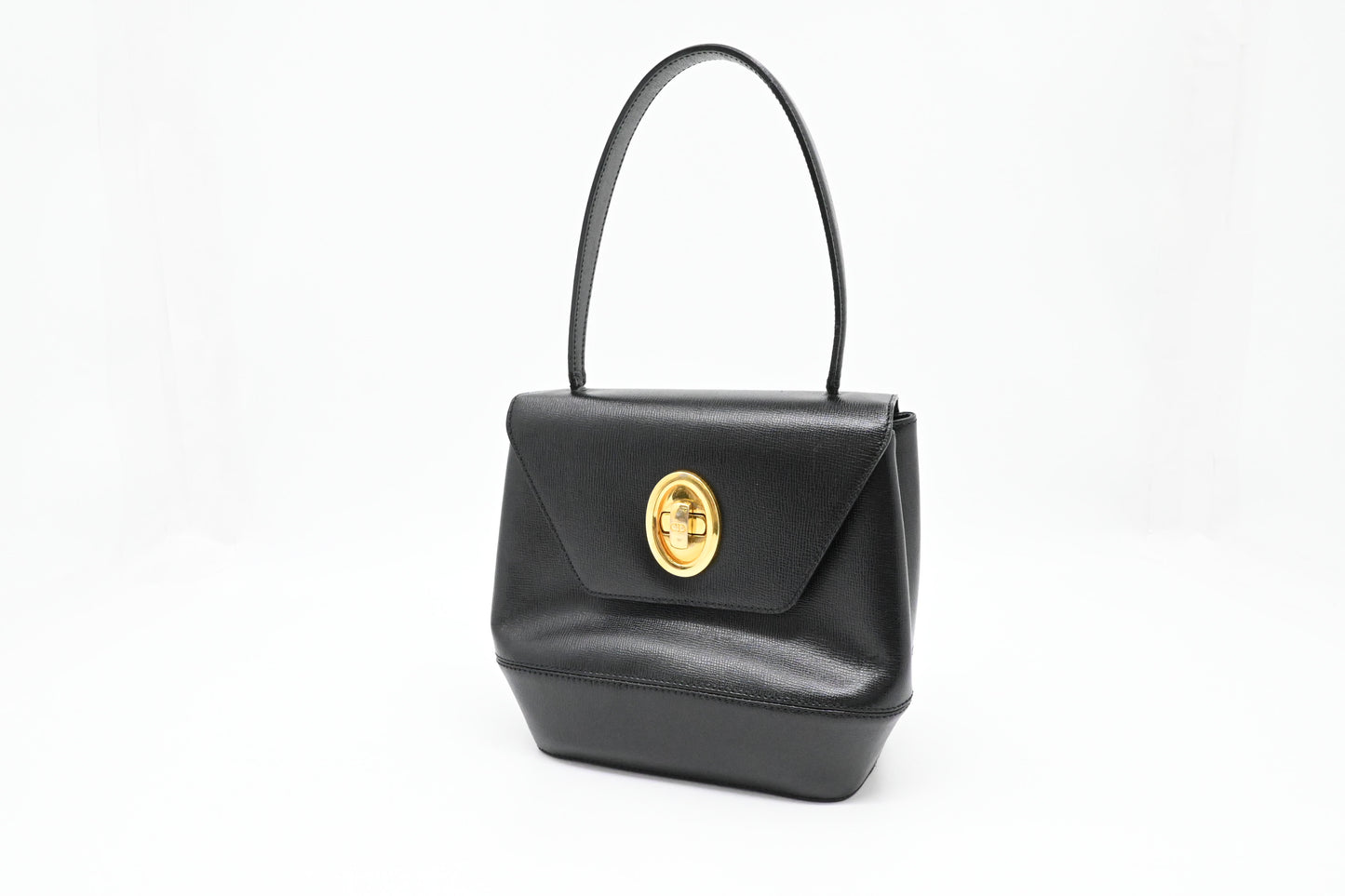 Dior Top Hand Bag in Black Leather