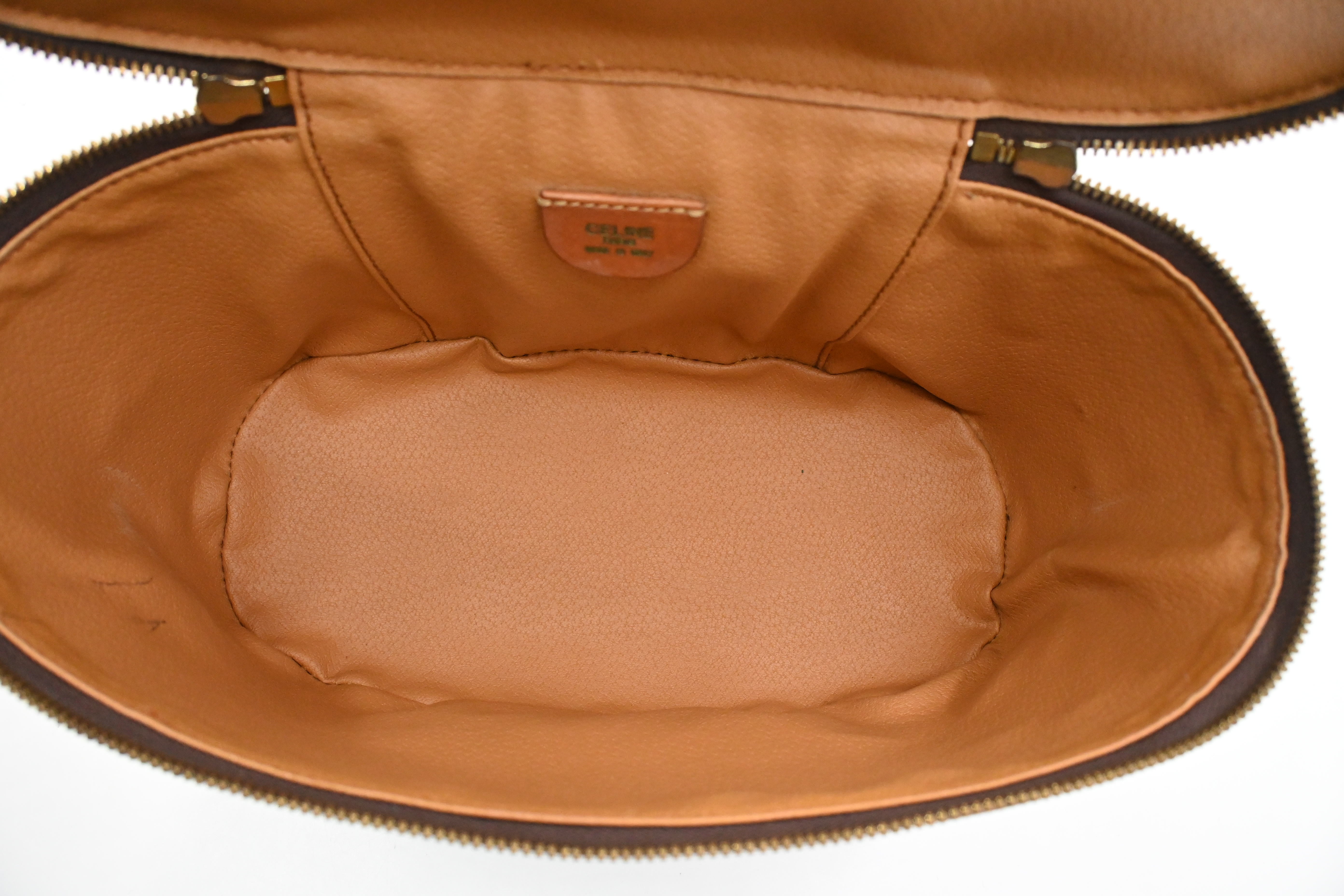 Celine Vanity Pouch in Brown Macadam Canvas – Weekly Lux Drop