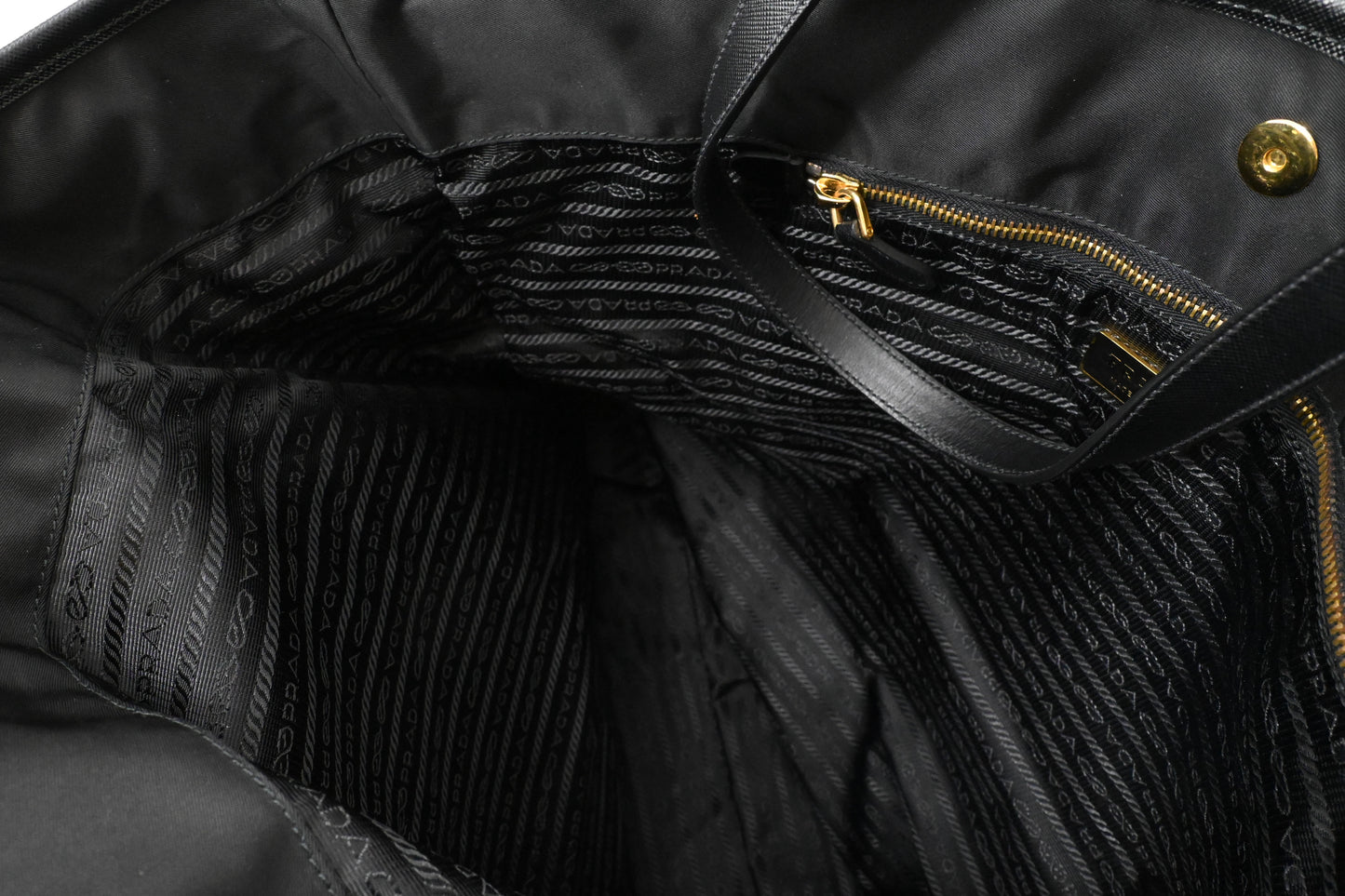 Prada Clown Tote in Black Canvas