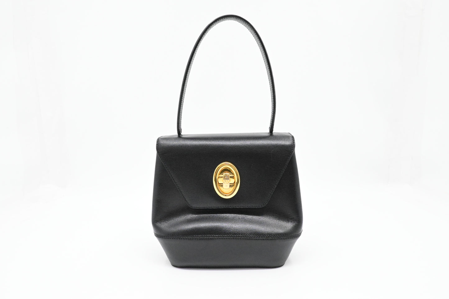 Dior Top Hand Bag in Black Leather