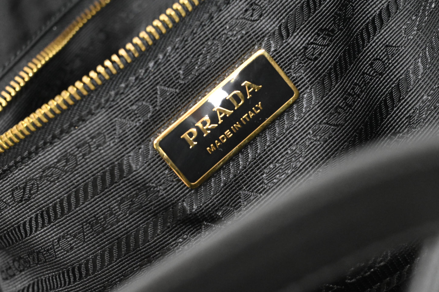 Prada Clown Tote in Black Canvas