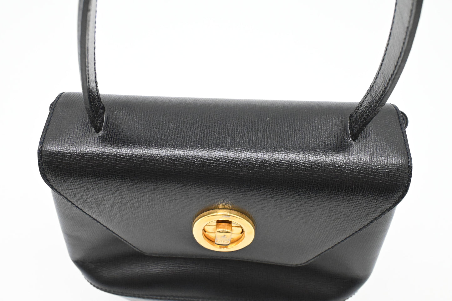 Dior Top Hand Bag in Black Leather