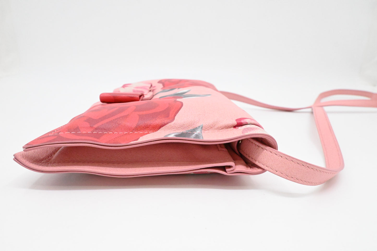 Ferragamo Crossbody Bag in Pink Floral Leather