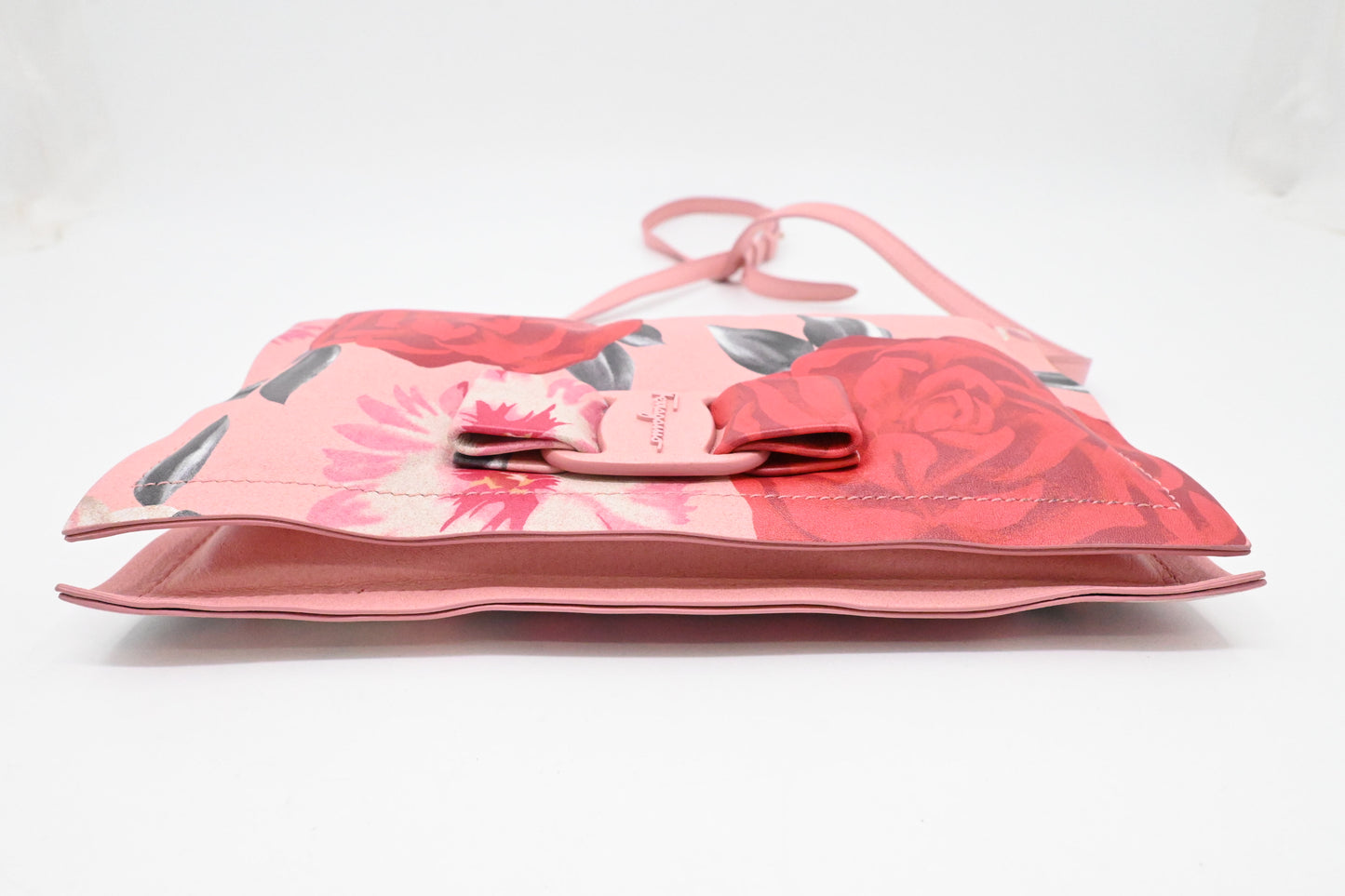 Ferragamo Crossbody Bag in Pink Floral Leather