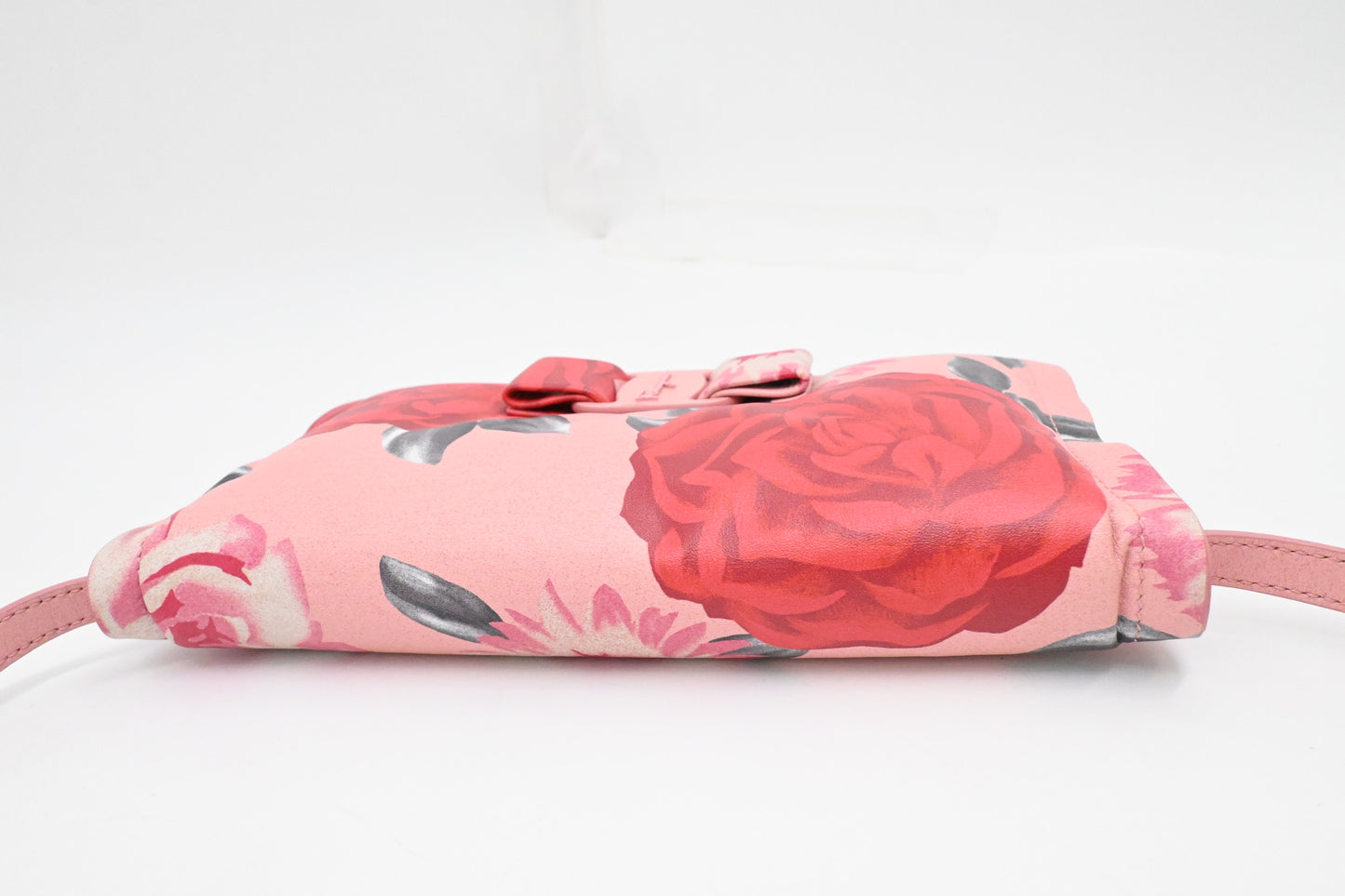 Ferragamo Crossbody Bag in Pink Floral Leather