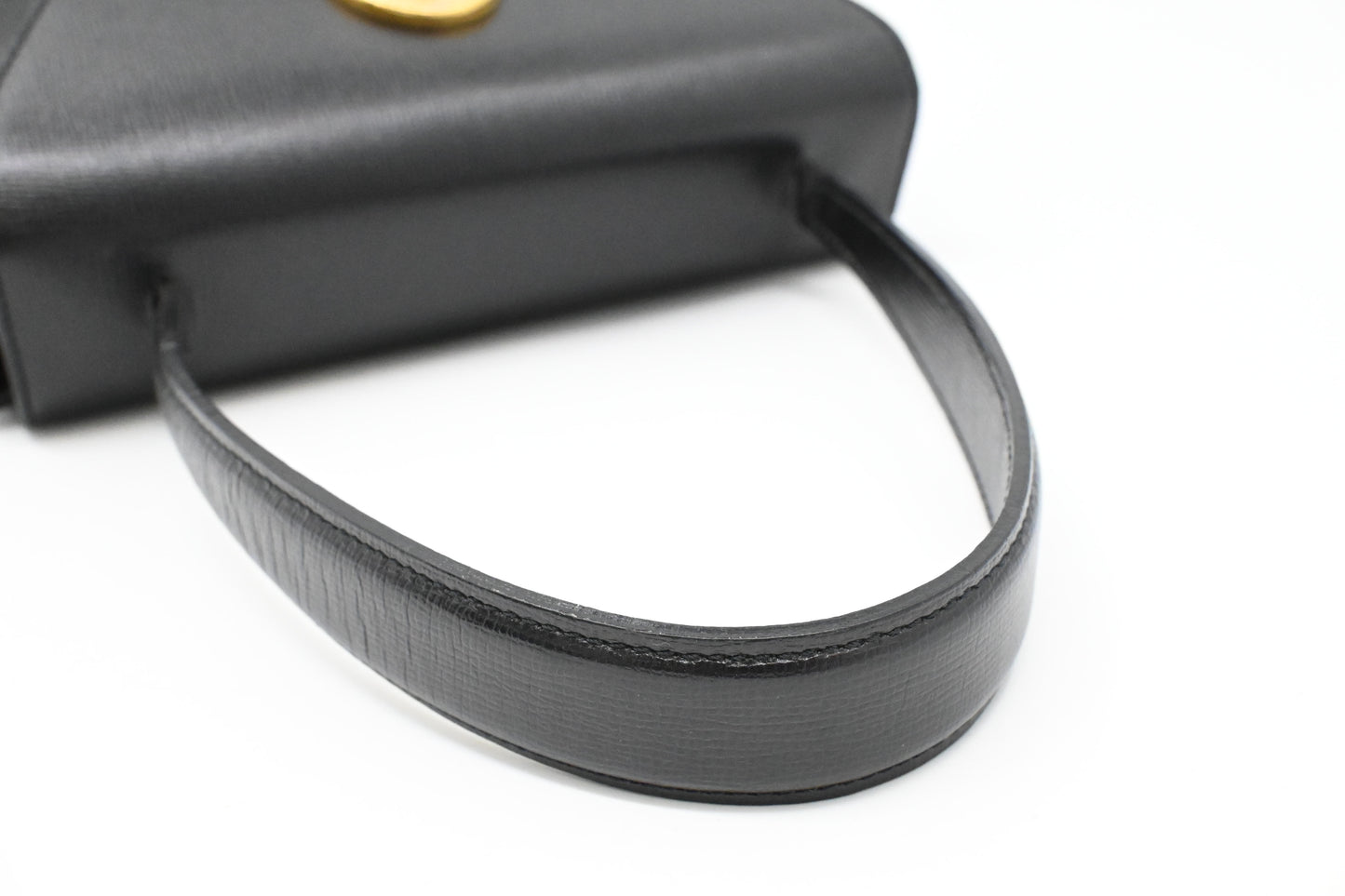Dior Top Hand Bag in Black Leather