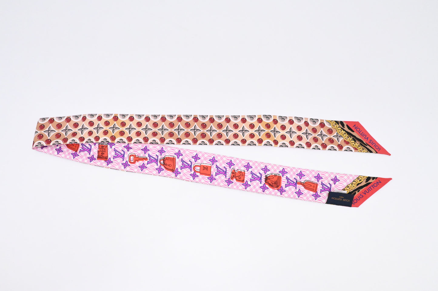 Louis Vuitton 'Bubblegram' Bandeau BB in Pink Silk