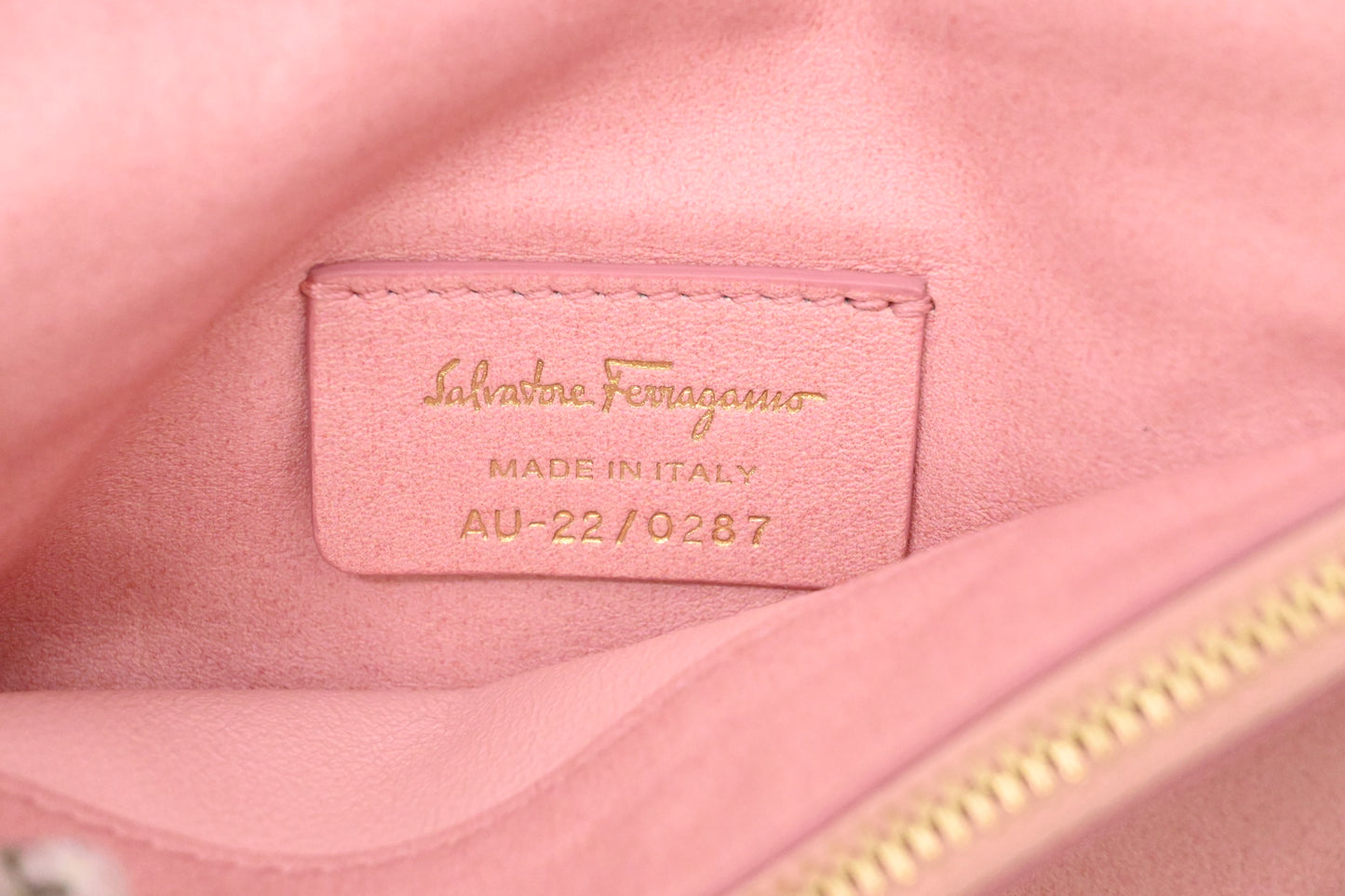 Ferragamo Crossbody Bag in Pink Floral Leather