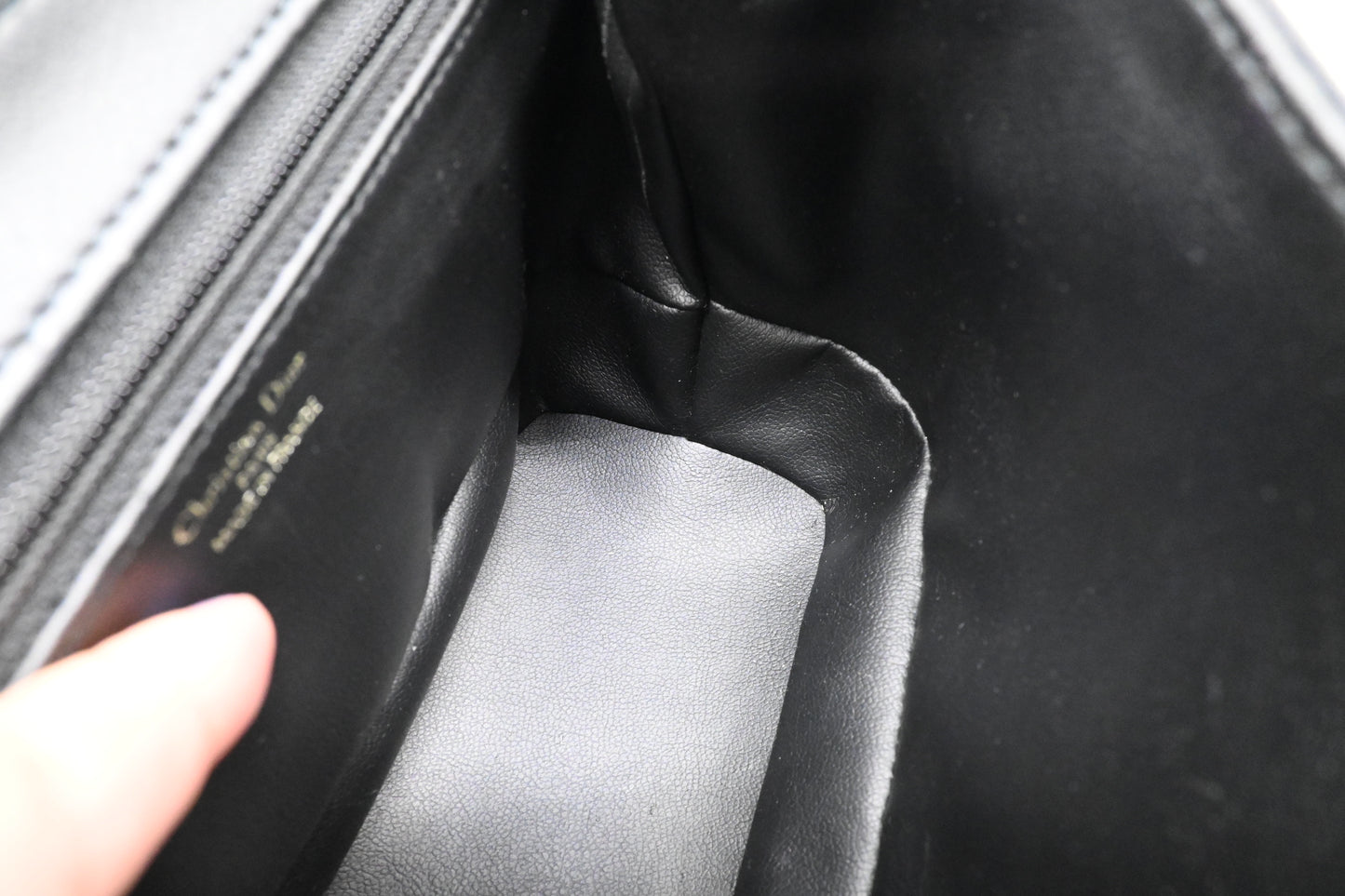 Dior Top Hand Bag in Black Leather