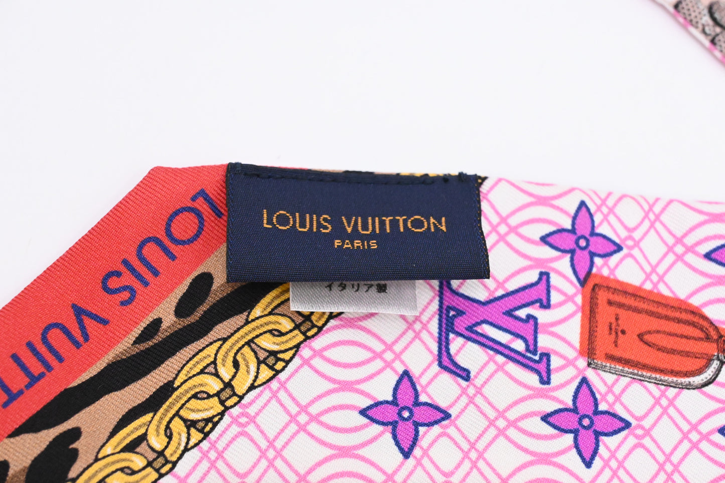 Louis Vuitton 'Bubblegram' Bandeau BB in Pink Silk