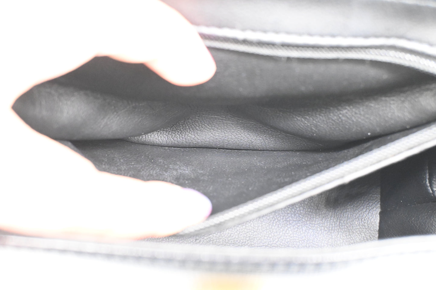 Dior Top Hand Bag in Black Leather
