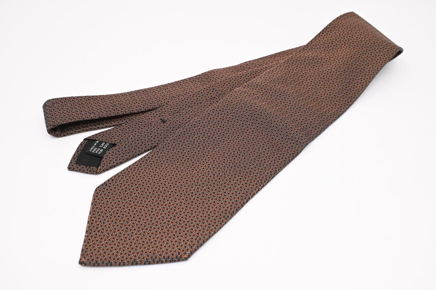 Gucci Tie in Black & Orange Silk