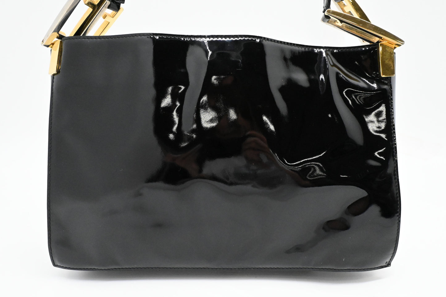 Fendi Shoulder Bag in Black Patent Leather