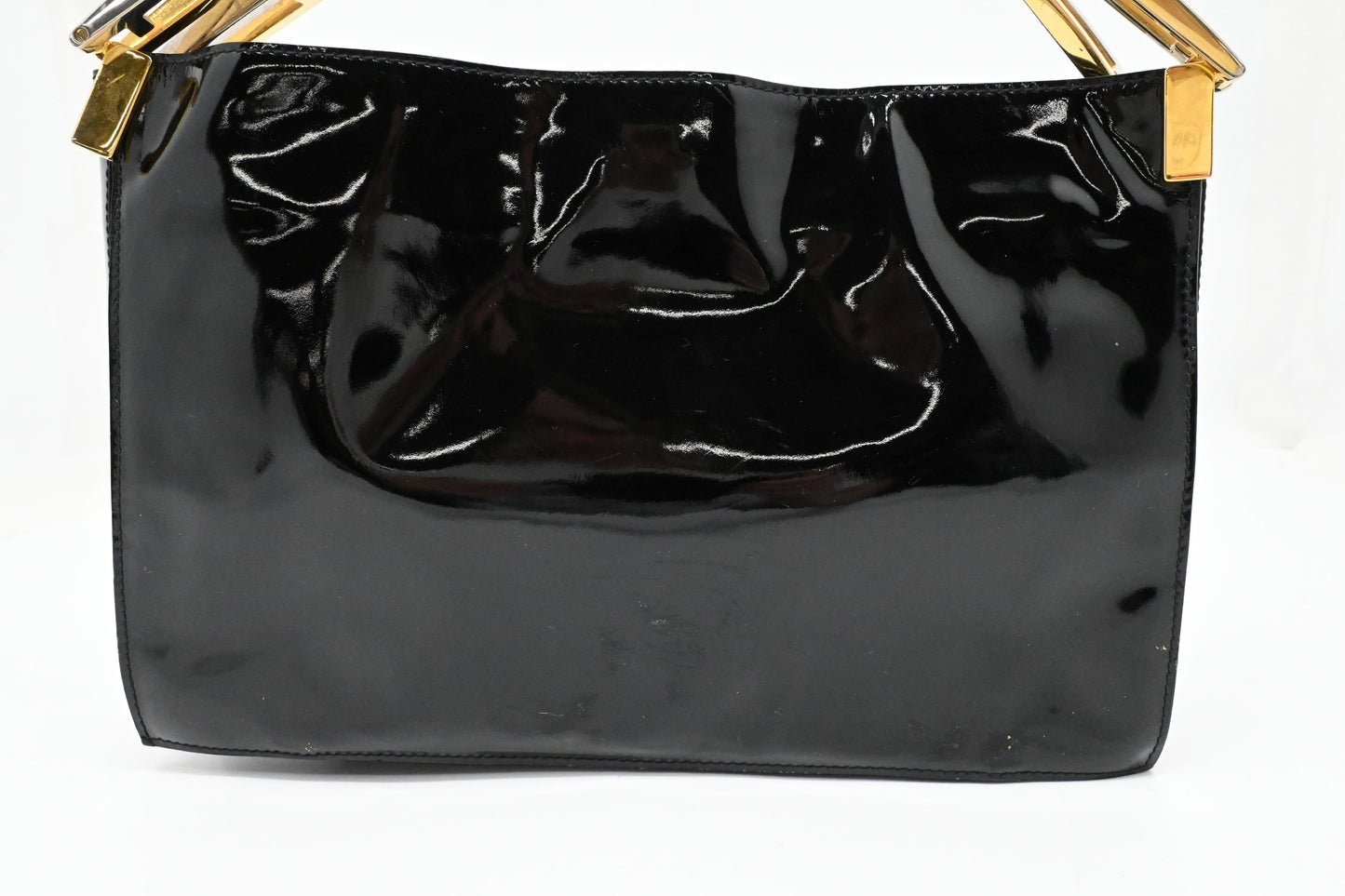 Fendi Shoulder Bag in Black Patent Leather