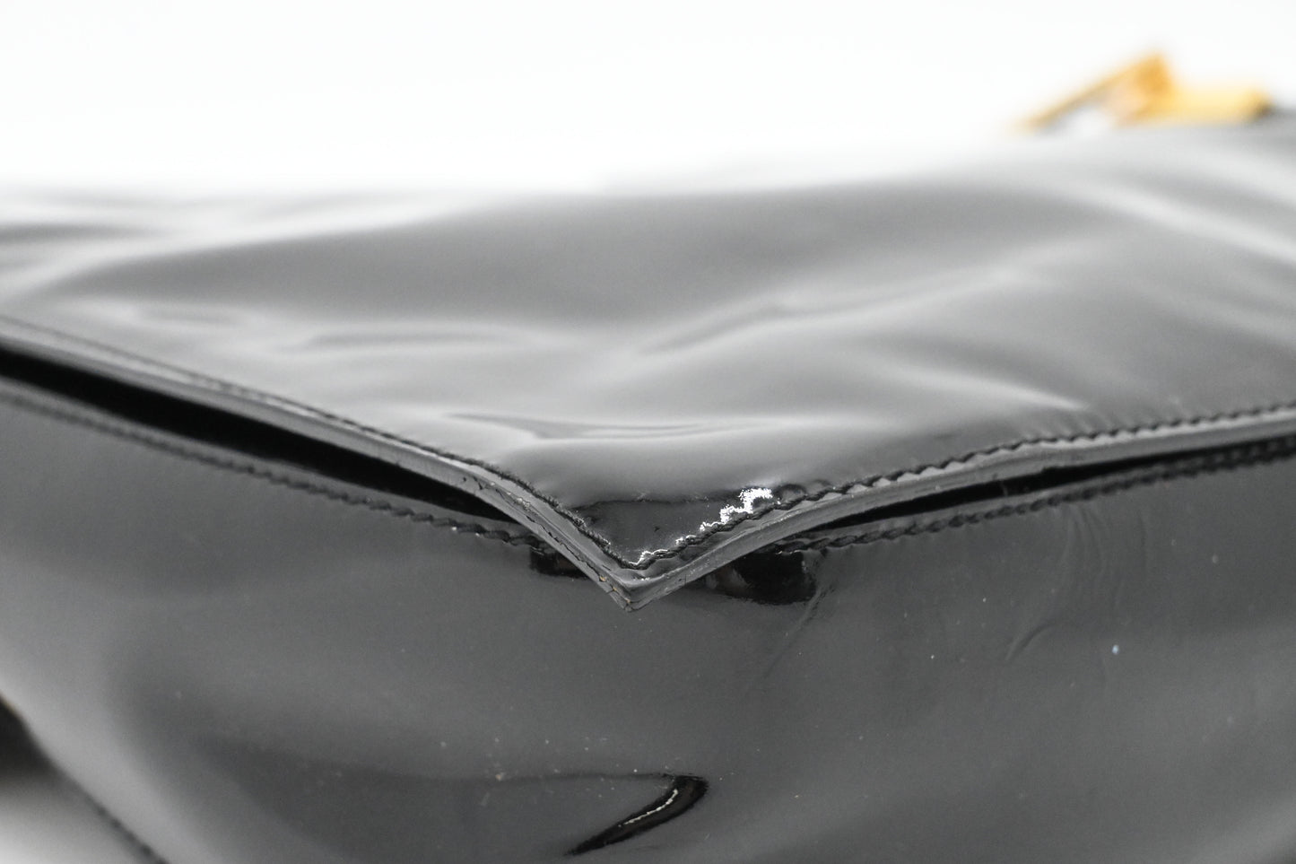 Fendi Shoulder Bag in Black Patent Leather