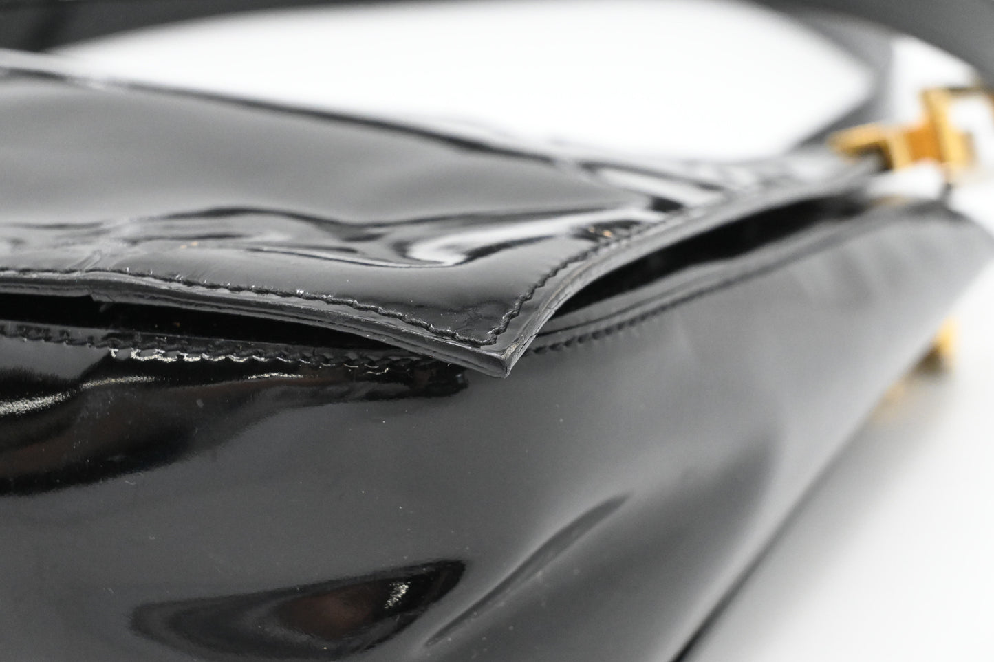 Fendi Shoulder Bag in Black Patent Leather