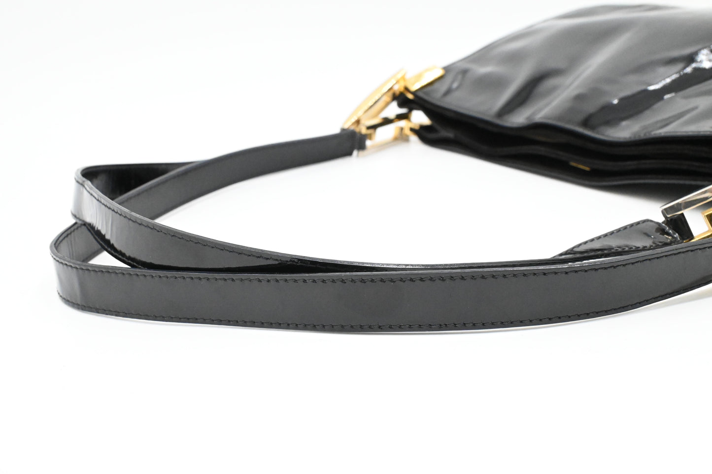 Fendi Shoulder Bag in Black Patent Leather