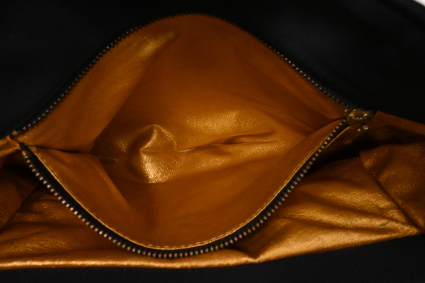 Versace Shoulder Bag in Black Nylon Canvas