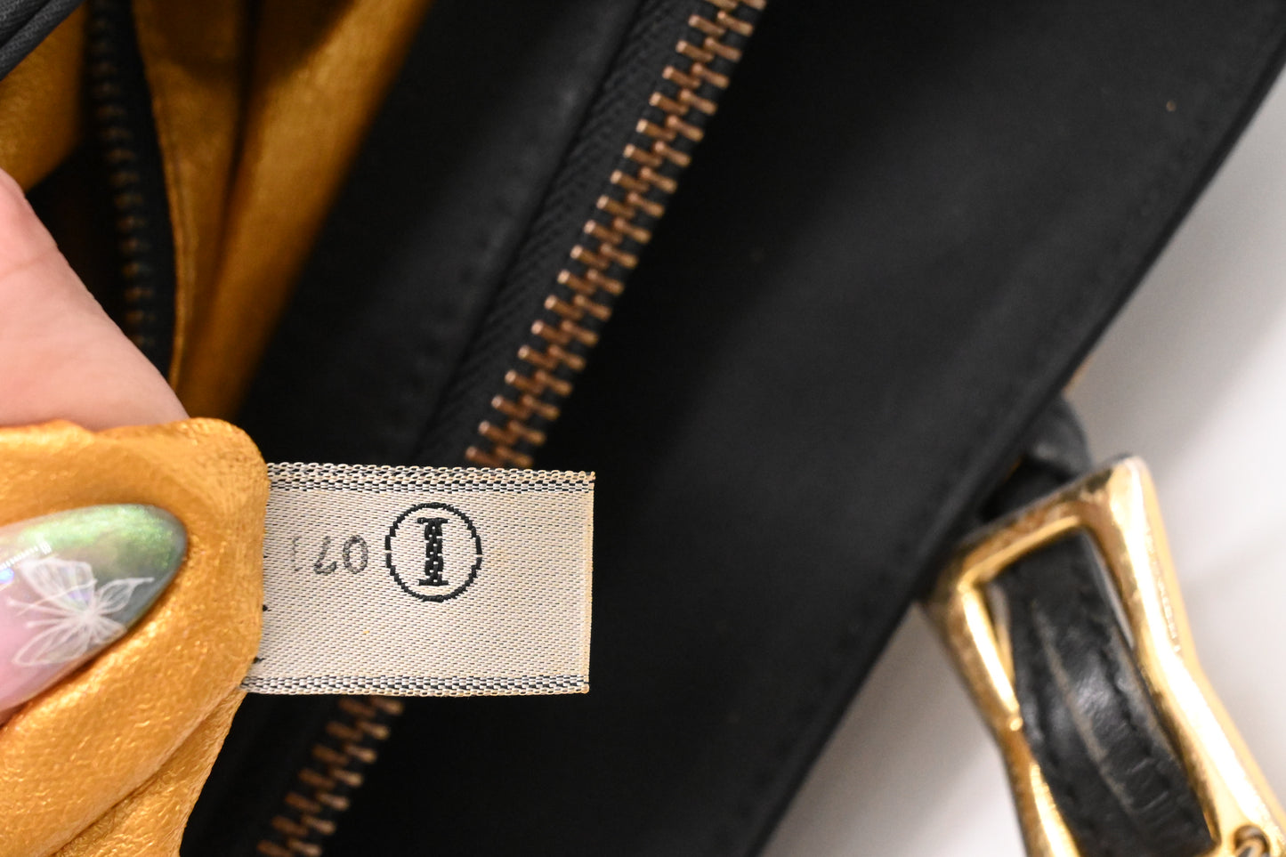 Versace Shoulder Bag in Black Nylon Canvas