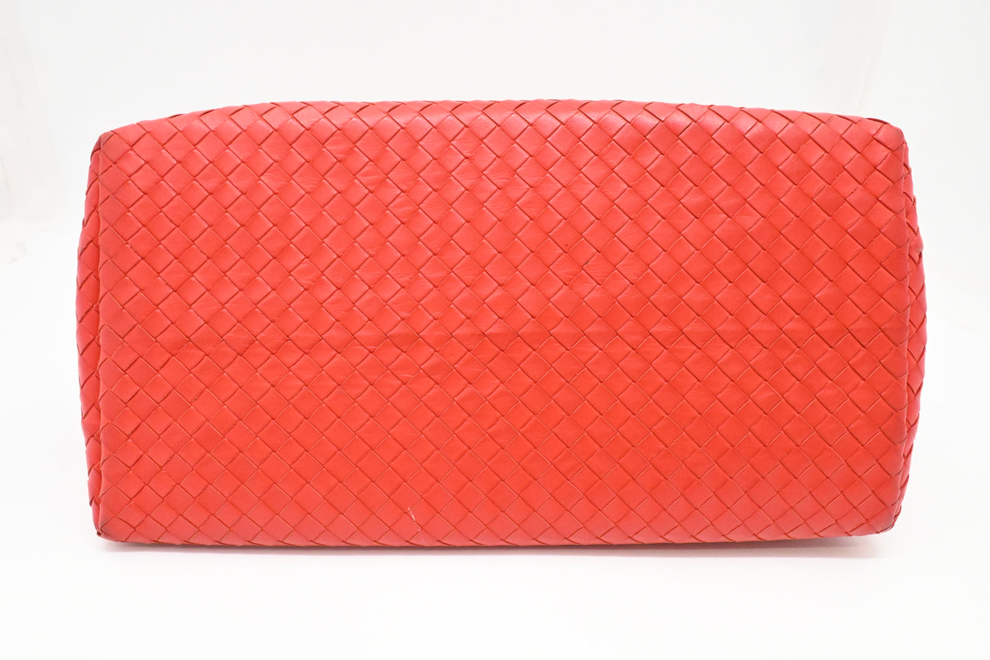 Bottega Veneta Handbag in Red Intrecciato Leather