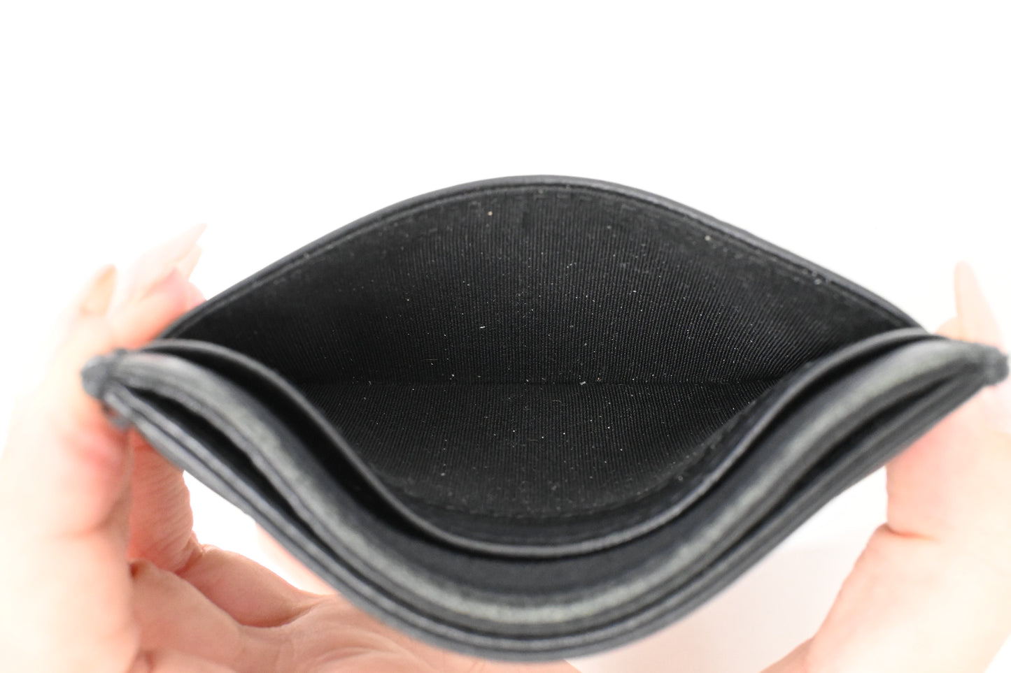 Chanel Card Case in Black Matelassé Leather