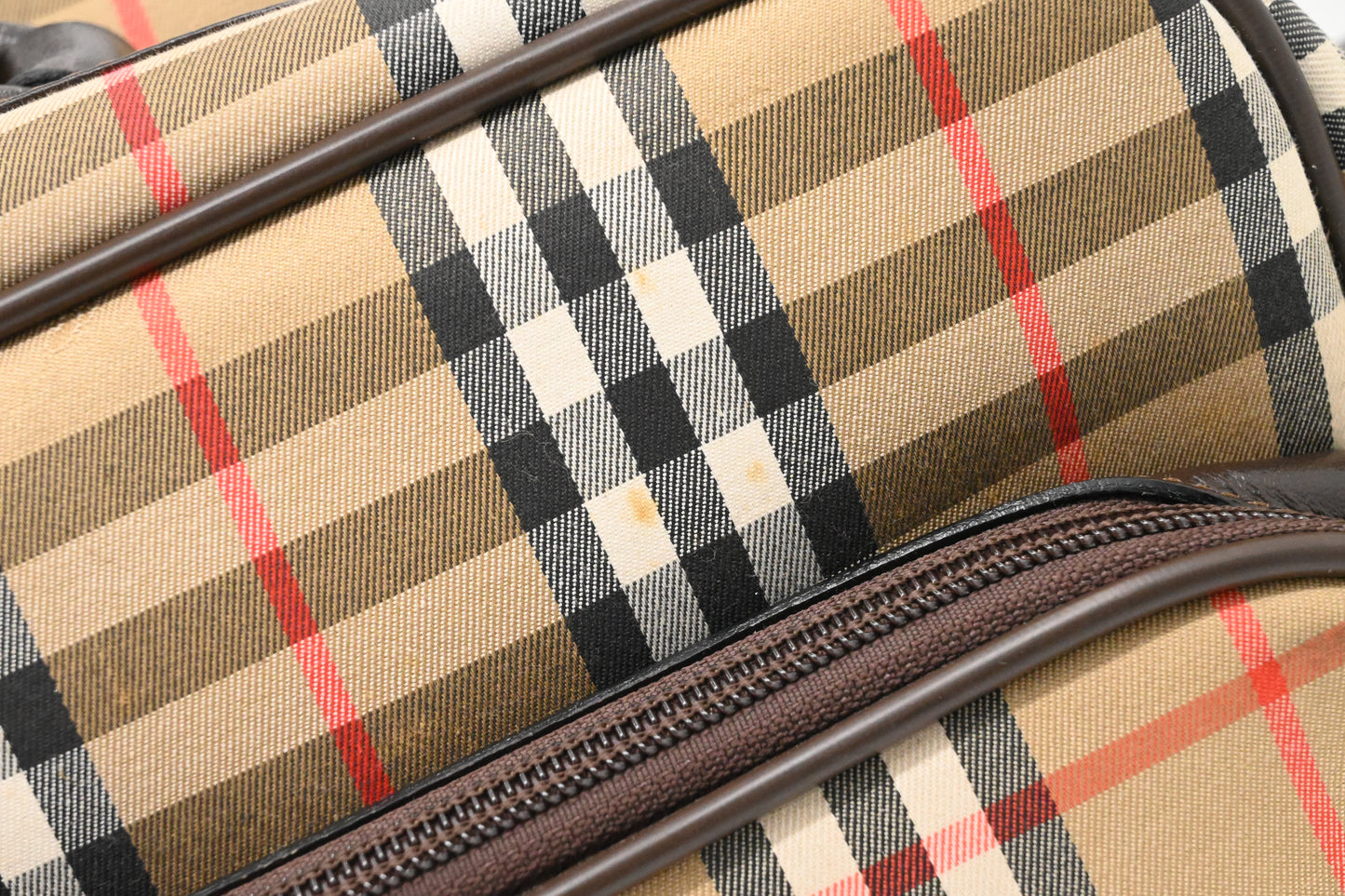Burberry Travel Bag in Checked Canvas