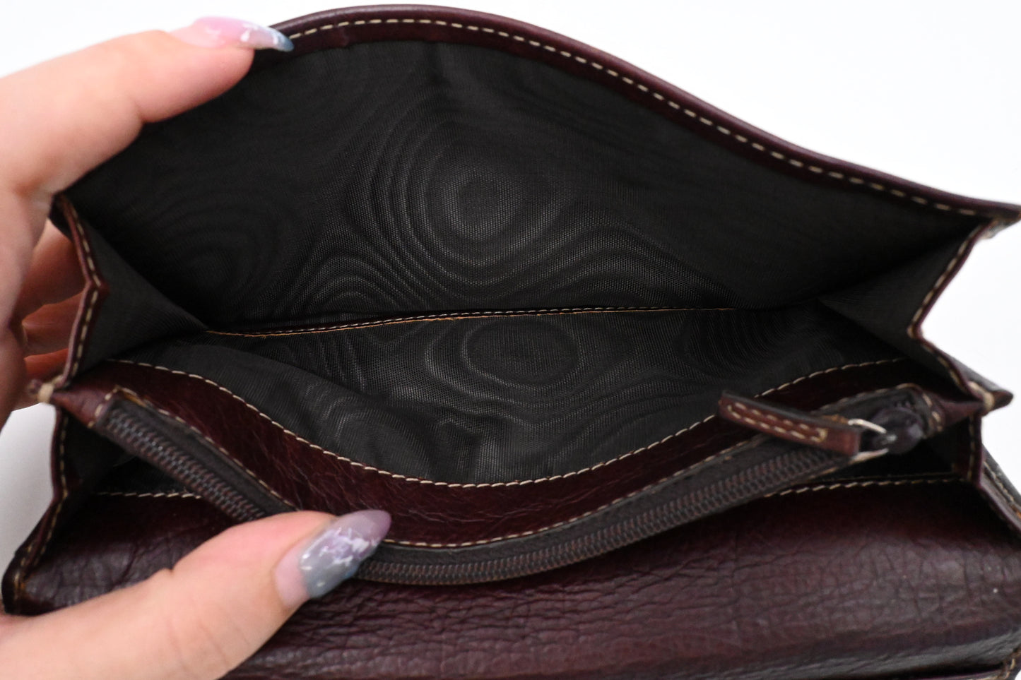 Gucci Long Wallet in Dark Burgundy Leather