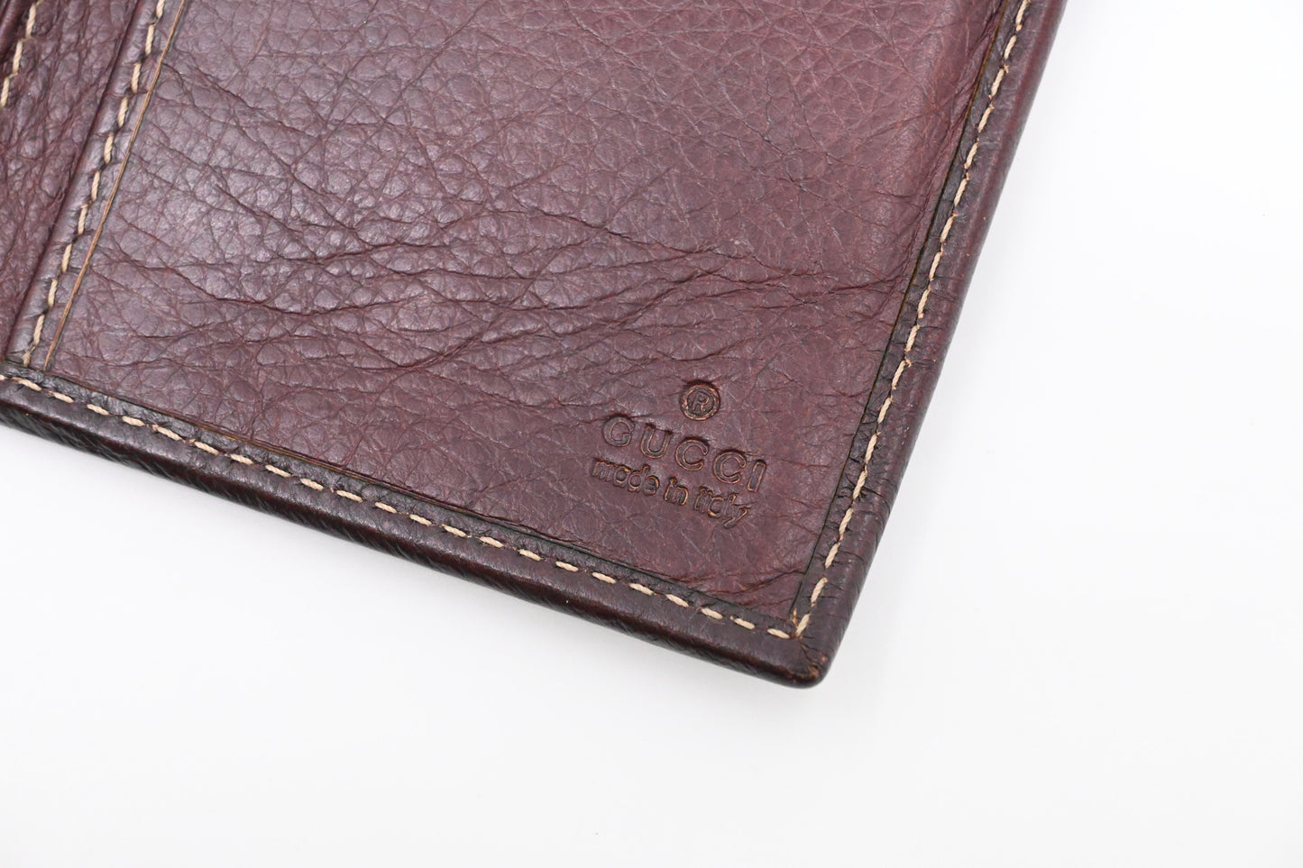 Gucci Long Wallet in Dark Burgundy Leather
