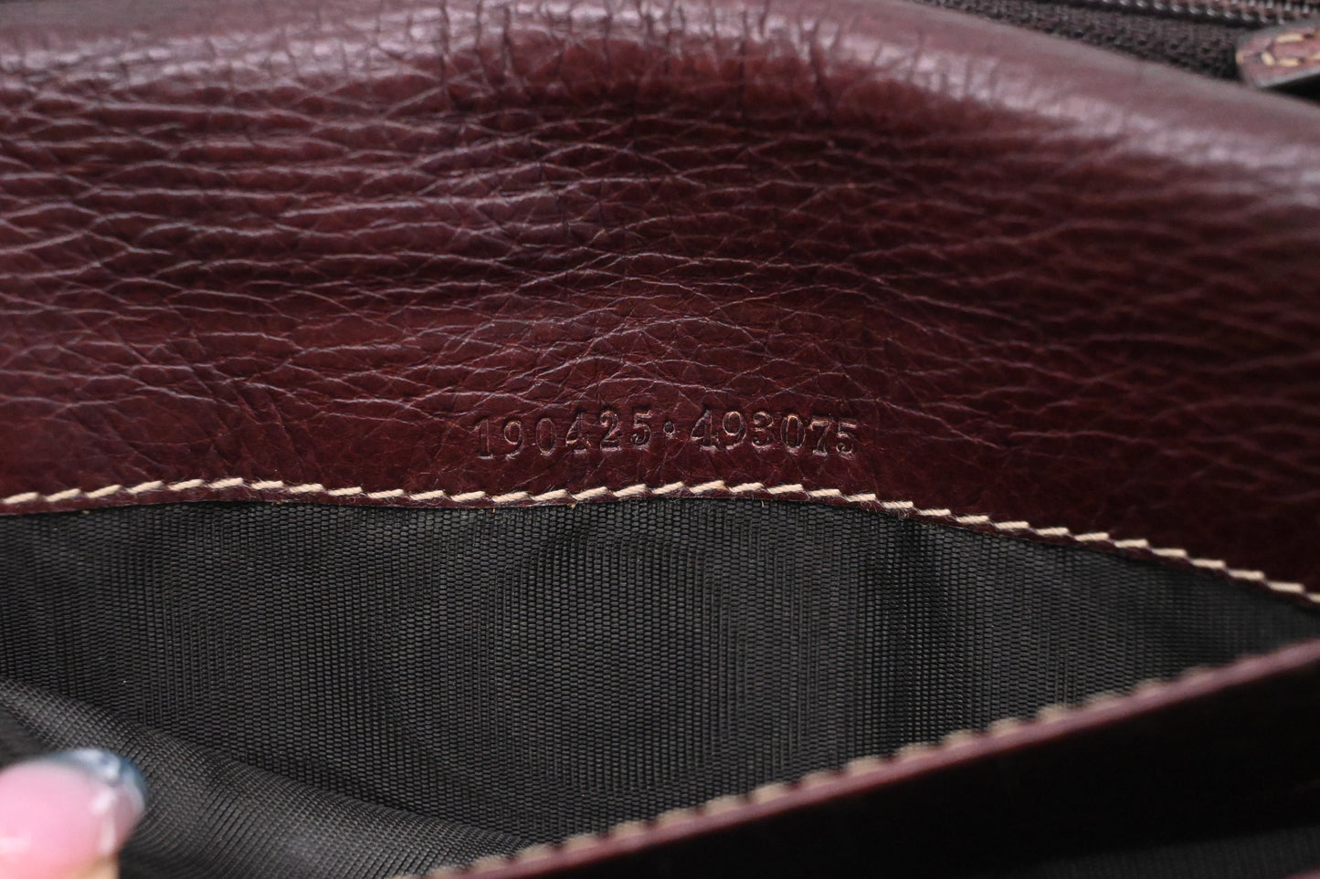 Gucci Long Wallet in Dark Burgundy Leather