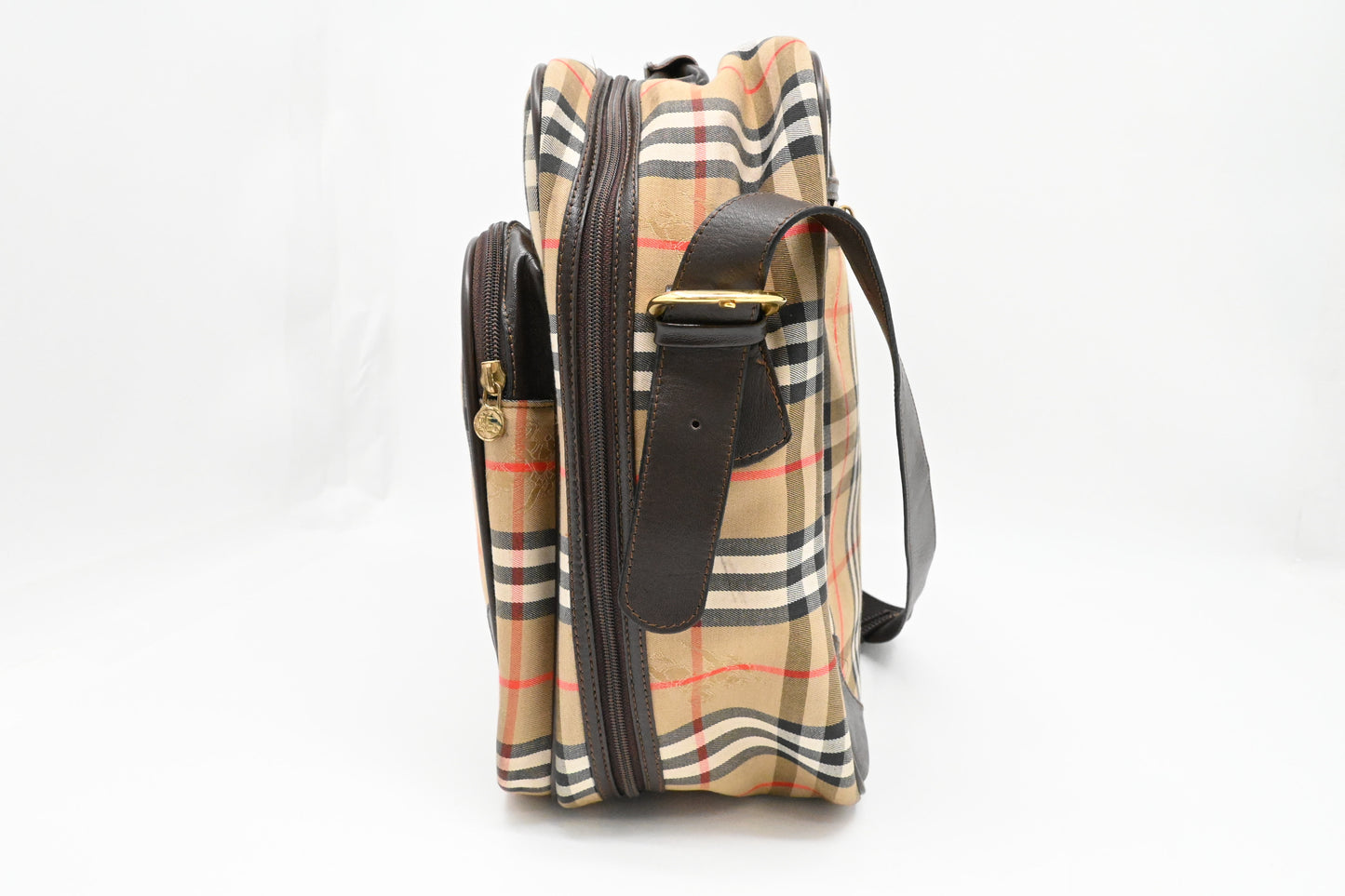 Burberry Travel Bag in Checked Canvas