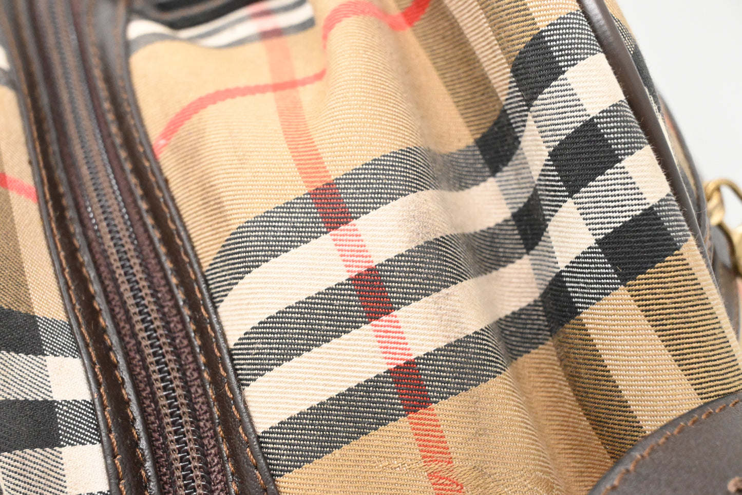 Burberry Travel Bag in Checked Canvas