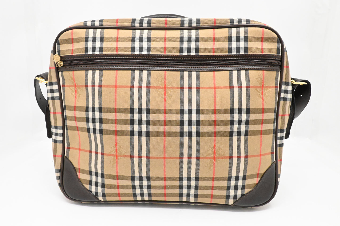Burberry Travel Bag in Checked Canvas