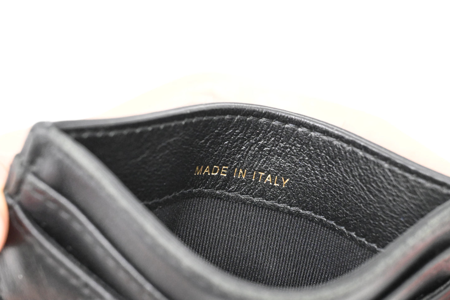 Chanel Card Case in Black Matelassé Leather