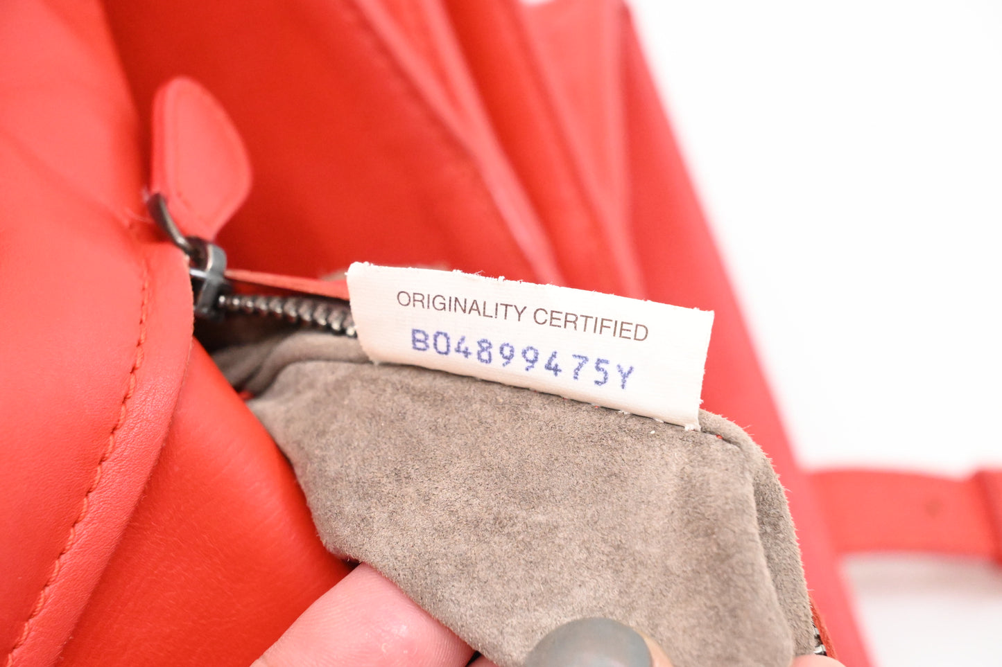 Bottega Veneta Handbag in Red Intrecciato Leather