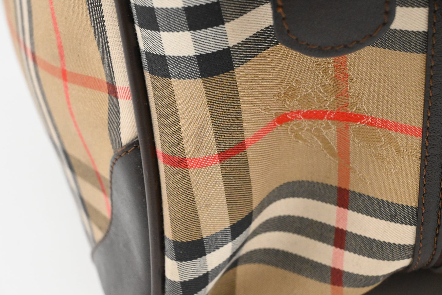 Burberry Travel Bag in Checked Canvas