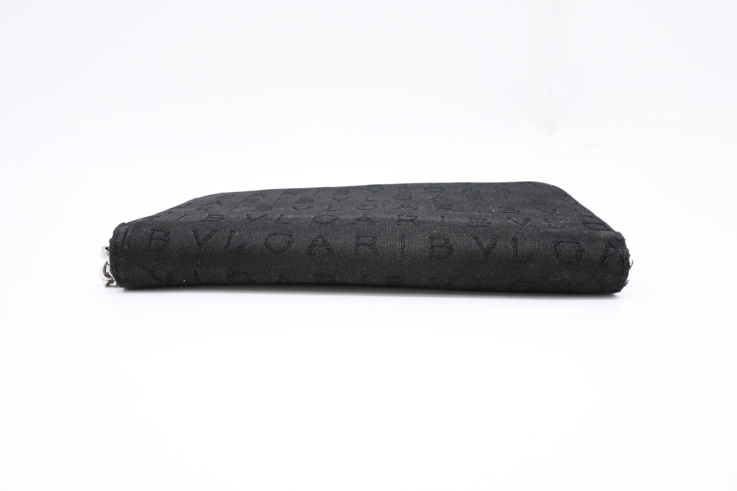Bvlgari Zippy Wallet in Black Canvas