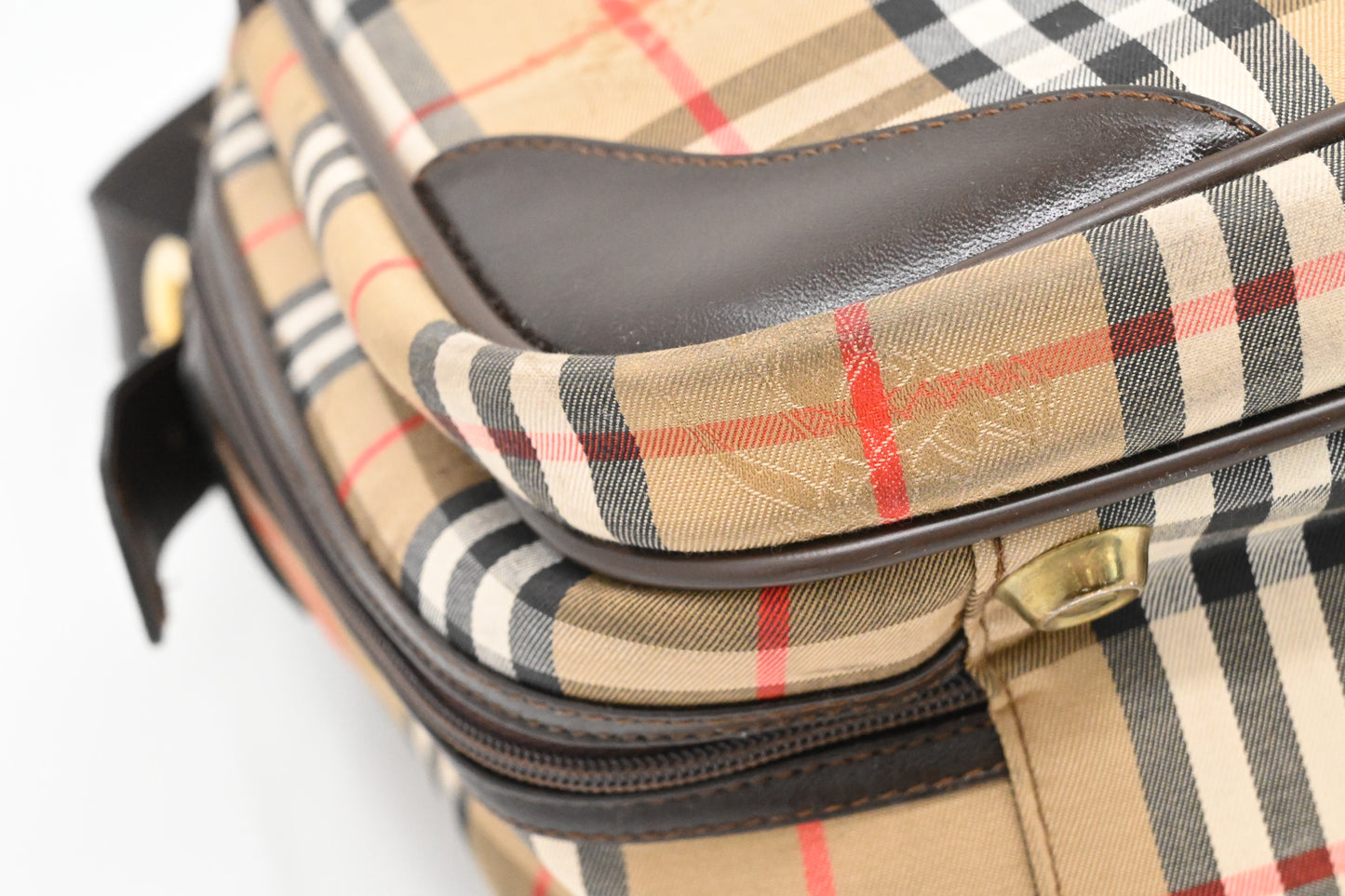 Burberry Travel Bag in Checked Canvas