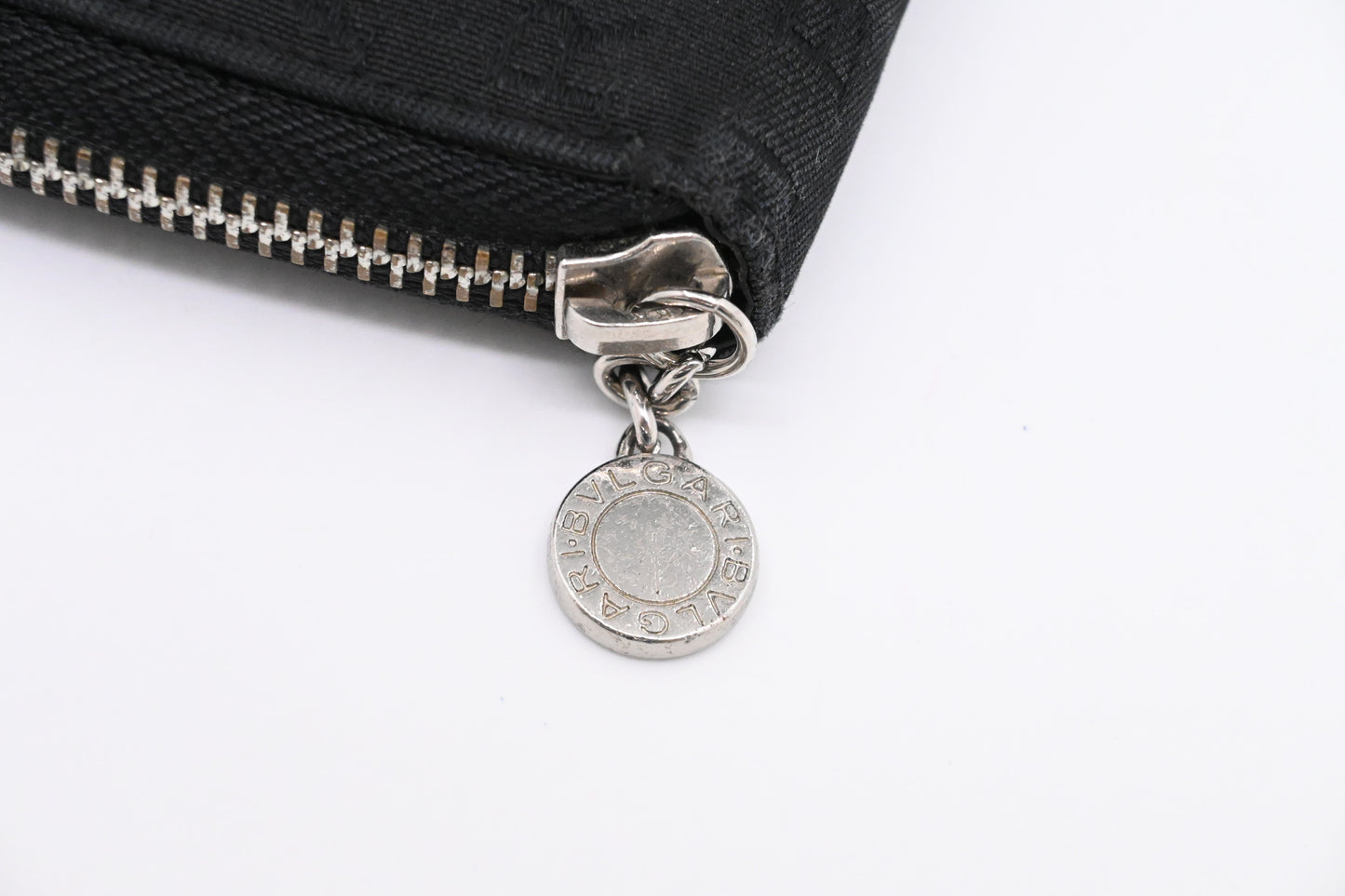 Bvlgari Zippy Wallet in Black Canvas