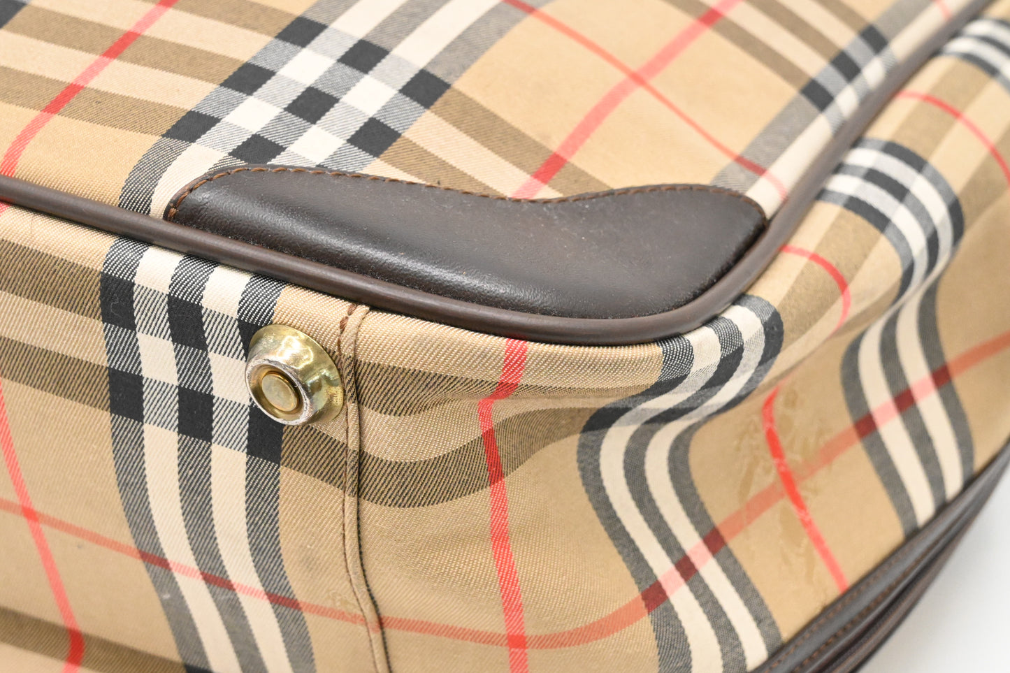 Burberry Travel Bag in Checked Canvas
