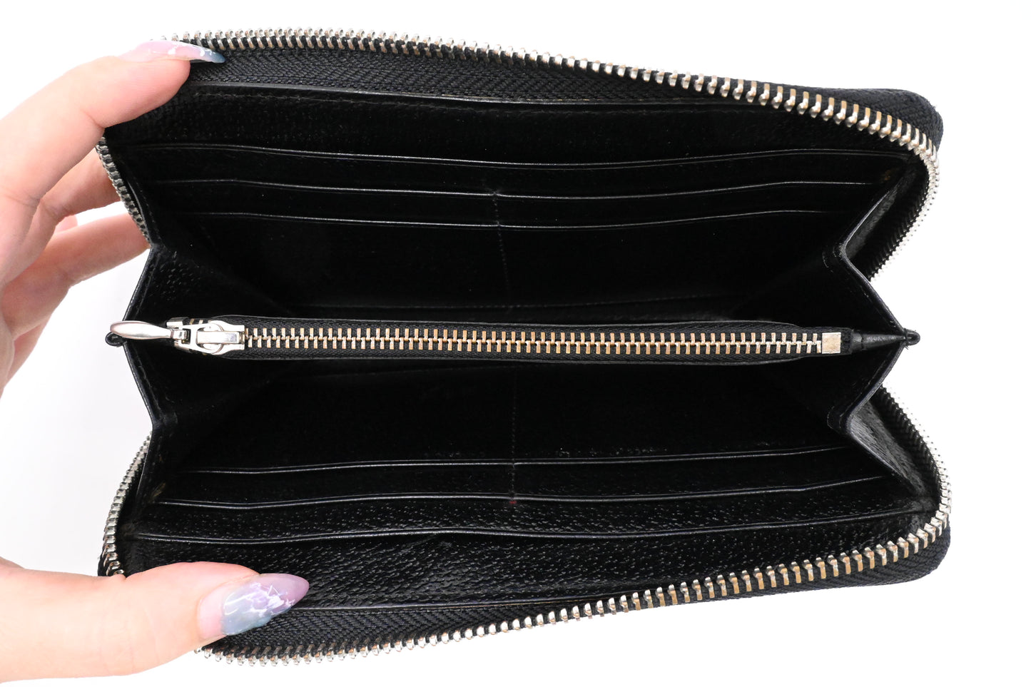 Bvlgari Zippy Wallet in Black Canvas