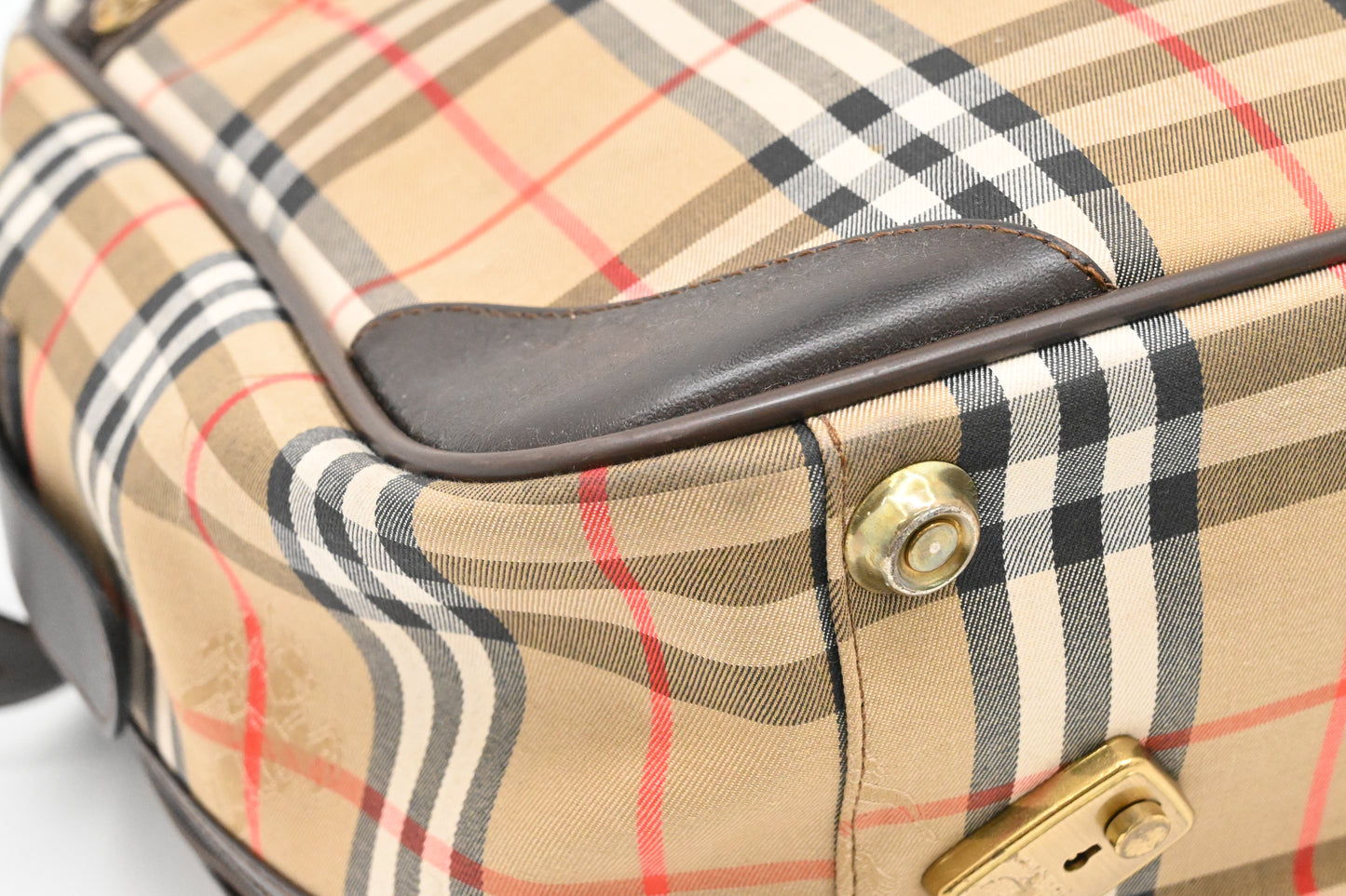 Burberry Travel Bag in Checked Canvas