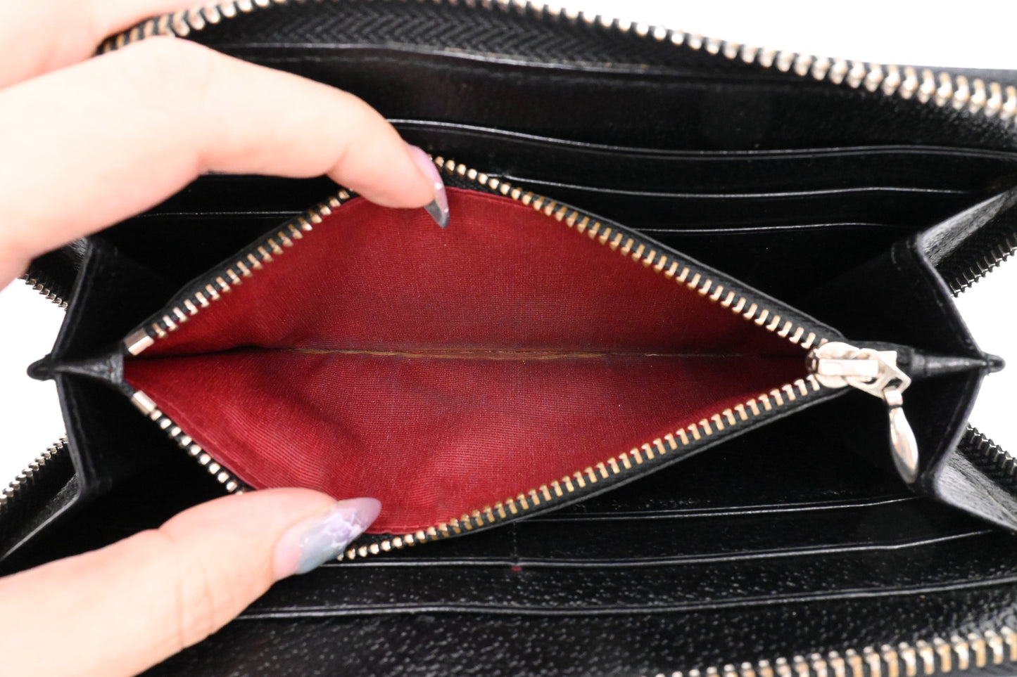 Bvlgari Zippy Wallet in Black Canvas