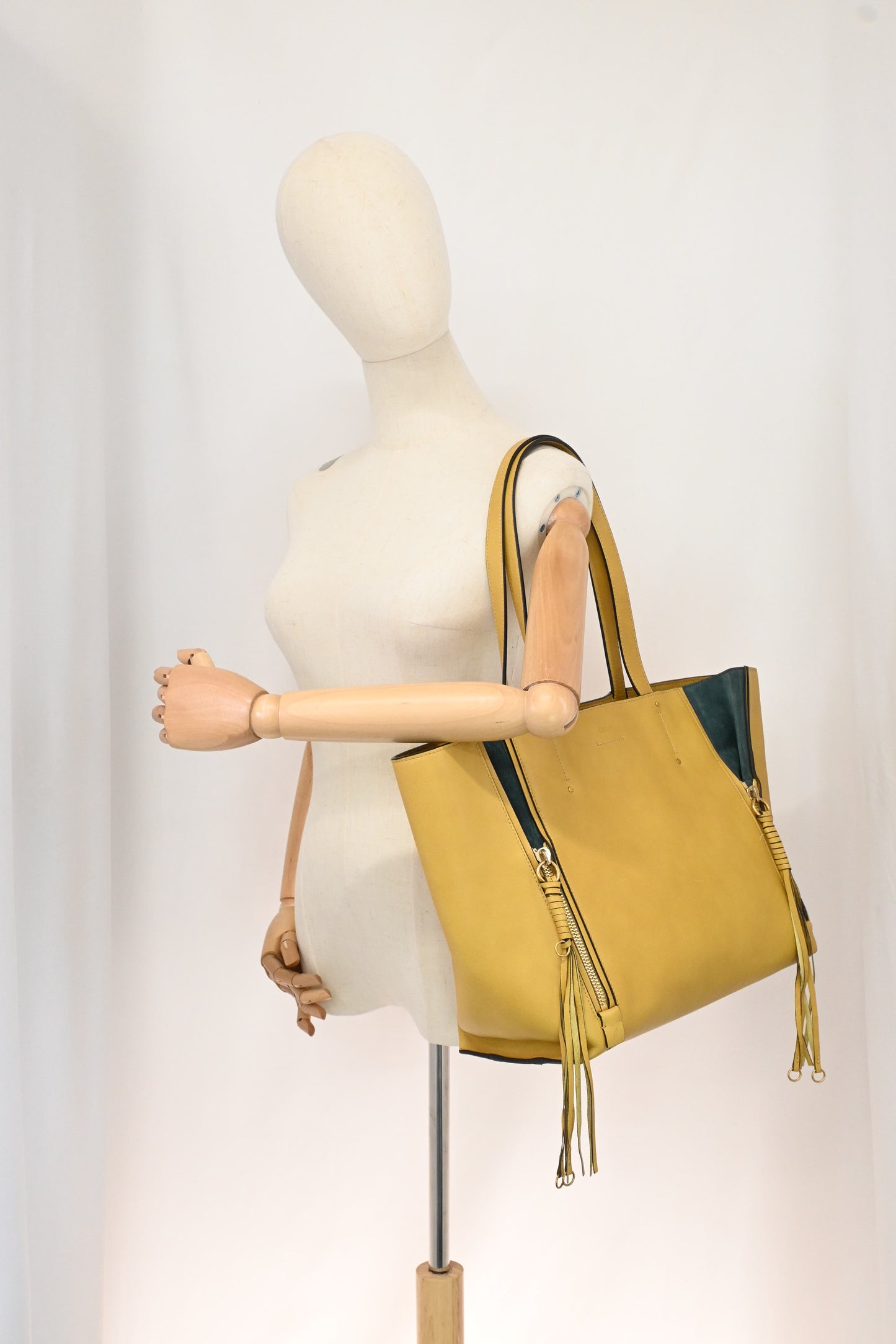 Chloe Milo Tote in Yellow Leather