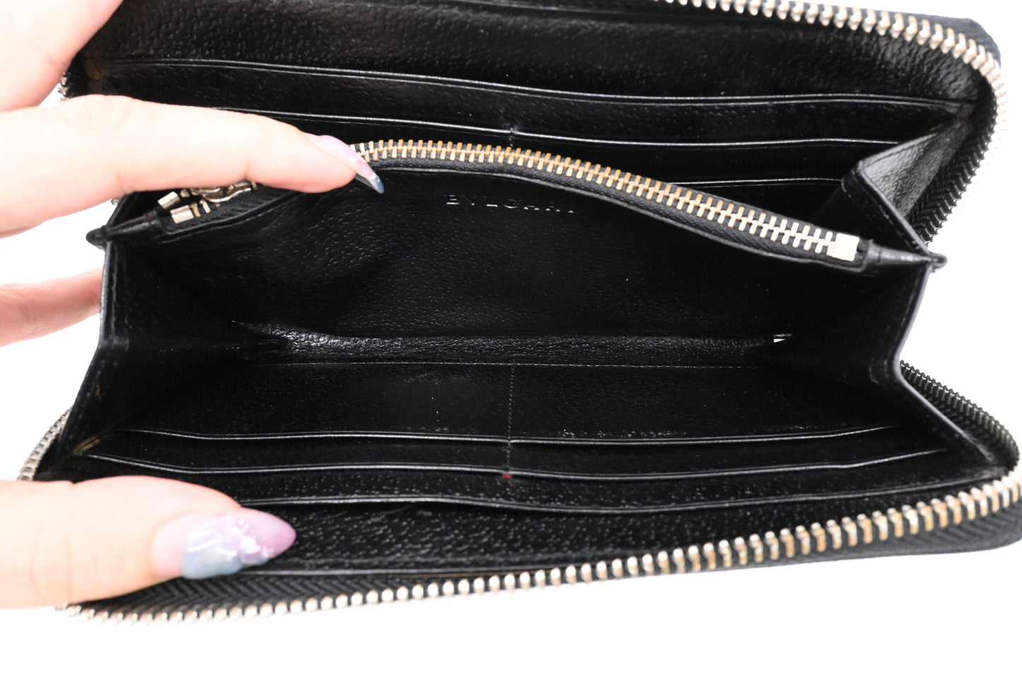 Bvlgari Zippy Wallet in Black Canvas