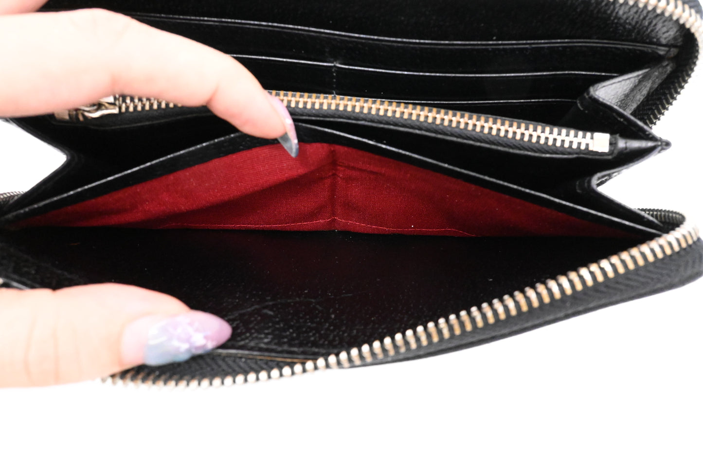 Bvlgari Zippy Wallet in Black Canvas